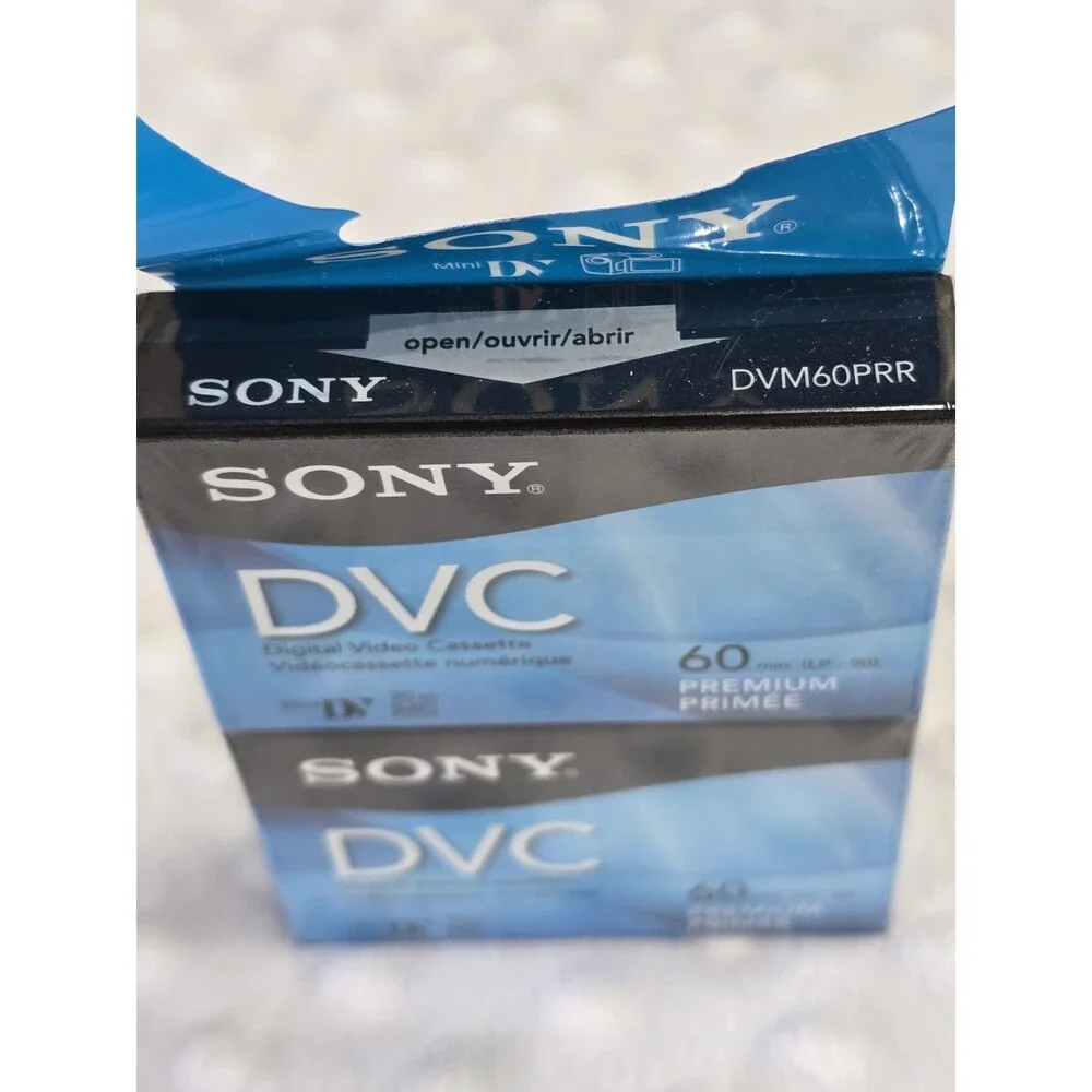 Sony DVC Digital Video Cassette 2 Pack Mini DV 60 Min Premium Tapes DVM60PRR New